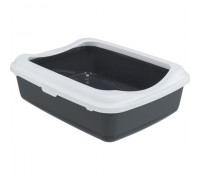 Туалет для кота з рамкою Trixie Classic 37х15х48см, сірий 40184