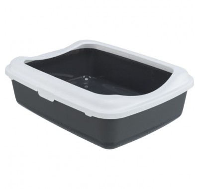 Туалет для кота с рамкой Trixie Classic 37х15х48см, серый 40184