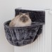 М'яке місце для кішок на радіатор Trixie Cuddly Bag XXL (плюш) 55х15х36см темно-сірий 43138