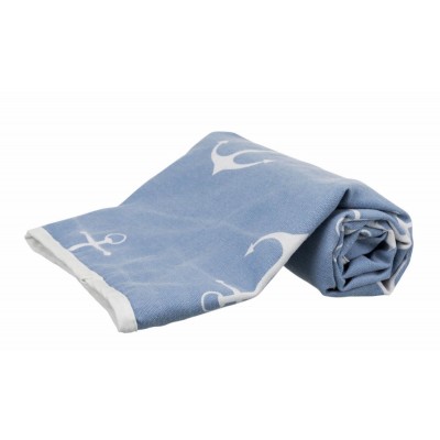 Килимок-покривало для собак Trixie Anchor 150×100см синій/білий 37103