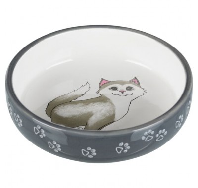 Миска керамічна Trixie для коротконосих порід кішок 0,3л/15см 24784