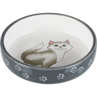 Миска керамічна Trixie для коротконосих порід кішок 0,3л/15см 24784