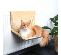 Лежак на батарею для кішок Trixie, бежевий плюш 48х30х26см 43201