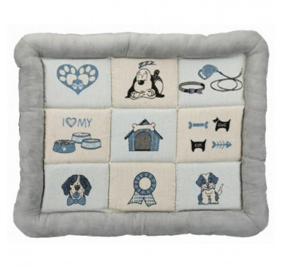 Лежак для собак Trixie Patchwork 75х60см, серый 37140