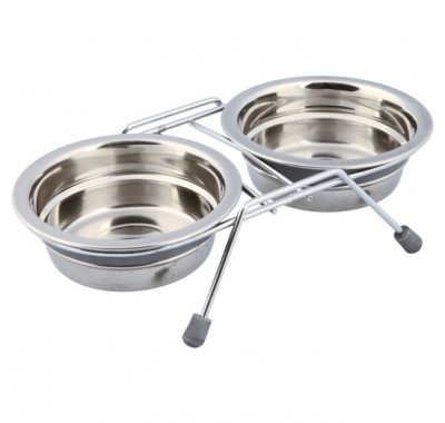 Підставка з мисками для собак та кішок Trixie 0,25л +2 миски/ø11см 25230