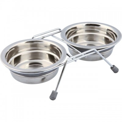 Підставка з мисками для собак та кішок Trixie 0,25л +2 миски/ø11см 25230