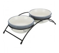 Підставка Trixie Eat on Feet з керамічними мисками для котів 0,3л/12см 24790