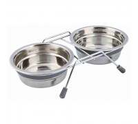 Підставка з мисками для собак та кішок Trixie 0,45л +2 миски/ø13см 24831
