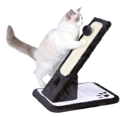Кігтеточка з 2 іграшками Trixie Scratching Board плюш/сизаль 30х42х40см 43115