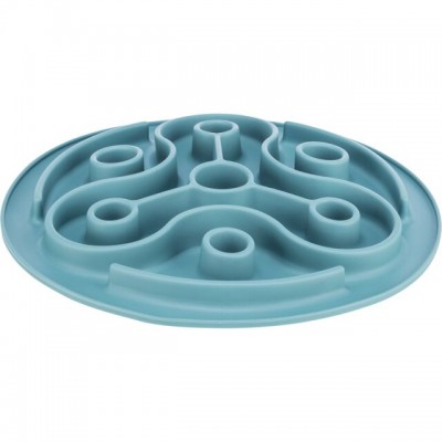 Миска-килимок Trixie Slow Feeding силіконова для повільного годування 28см, синій 25037