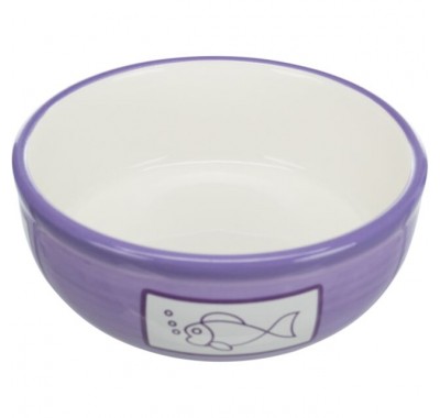 Миска керамічна Trixie для кішок з рибкою 0,35л/13см 24658