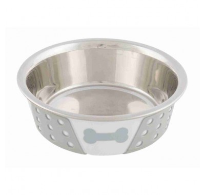 Миска металева для собак із силіконовим покриттям Trixie 0,4л/14см 25255