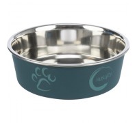 Миска металева для собак Trixie на гумовій основі 0,3л/12см 25241