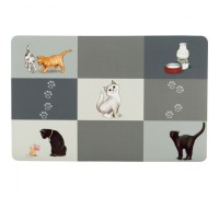 Килимок під миски Trixie Patchwork 44х28см сірий 24579