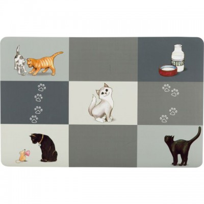 Килимок під миски Trixie Patchwork 44х28см сірий 24579