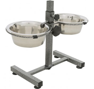 Подставка с мисками для собак Trixie 0,75л +2 миски/17см  (высота 27 см) 24920