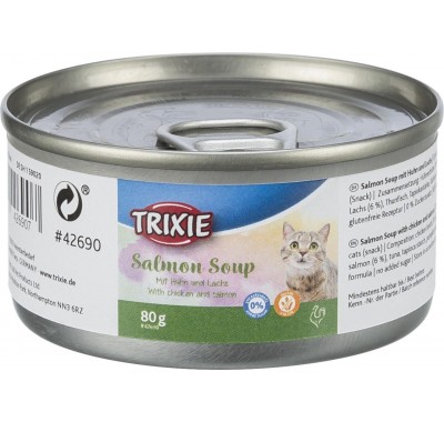 Вологий корм для кішок Trixie Суп курка/лосось 80 г 42690