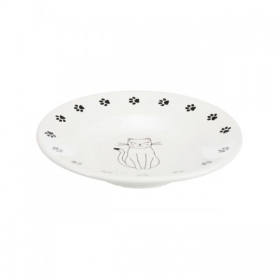 Миска керамічна для коротконосих порід кішок Trixie, біла 0,2л/15см 24651