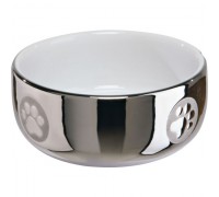 Миска керамічна для кішок Trixie срібло/біла 0,3л/11см 24799