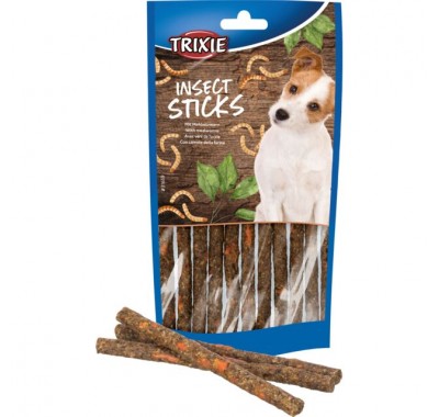 Ласощі для собак Trixie Insect Sticks Жувальні палички для собак з харчовою алергією (борошно/хробаки), 80г 31659