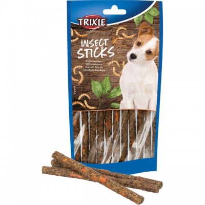 Ласощі для собак Trixie Insect Sticks Жувальні палички для собак з харчовою алергією (борошно/хробаки), 80г 31659