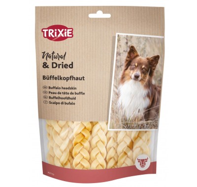 Ласощі для собак Trixie Natural & Dried зі шкіра голови буйвола, 12 см 27153