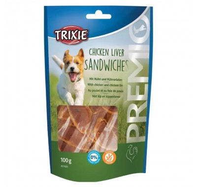 Ласощі для собак Trixie PREMIO Sandwiches (курка/куряча печінка) 100г 31636