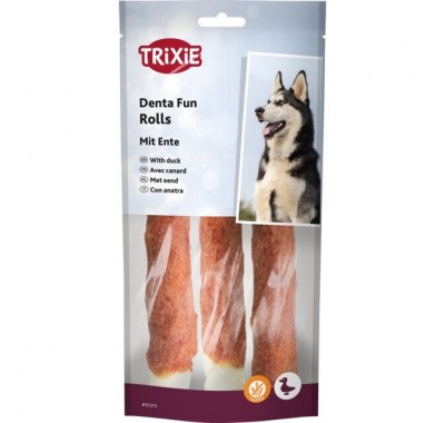 Ласощі для собак Trixie Паличка для чищення зубів з качкою DENTAfun 140г/17см (3шт) 31373