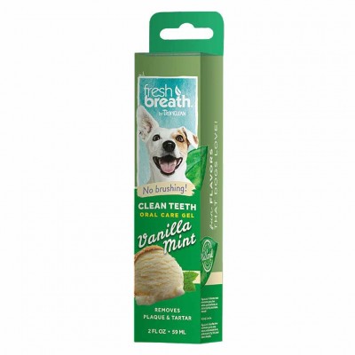 TropiClean Fresh Breath Гель для догляду за ротовою порожниною собак та кішок з ваніллю та м'ятою