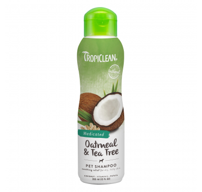 TropiClean Oatmeal&amp;Tea Tree Шампунь для собак вівсяне борошно та чайне дерево