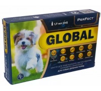 Краплі PerFect GLOBAL для собак дрібних та середніх порід до 17кг (1 піпетка) 1,7мл 7862