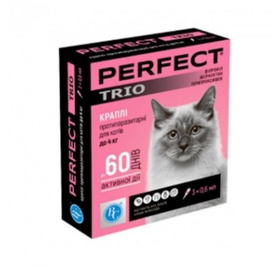 Капли PerFect TRIO для кошек до 4 кг 0,6 мл (1 пипетка) 7572