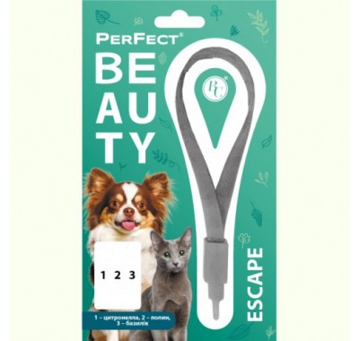 Нашийник з фітотерапією для кішок та дрібних порід собак PerFect Beauty ESCAPE (цитронела, полін, базилік) 35см 8319