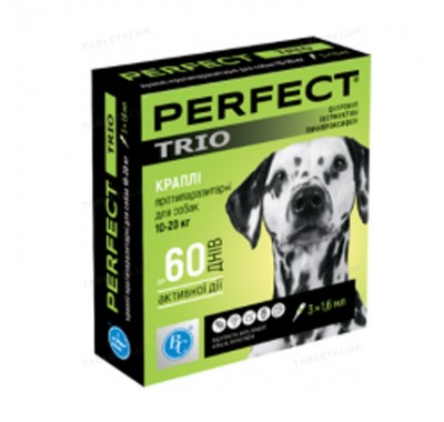 Краплі PerFect TRIO для собак 10-20 кг 1,6 мл (1 піпетка) 7633
