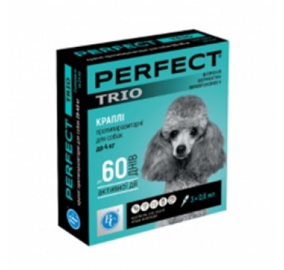 Краплі PerFect TRIO для собак до 4 кг 0,6 мл (1 піпетка) 7657